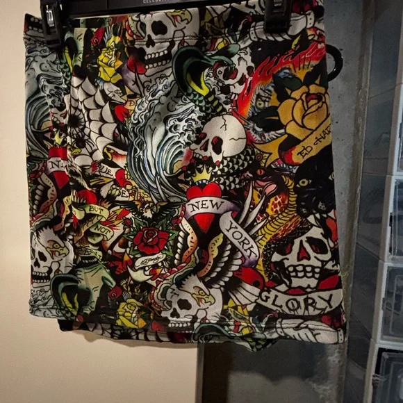 Ed Hardy Multicolor Graphic mesh with lining top and skirt - Picture 5 of 5